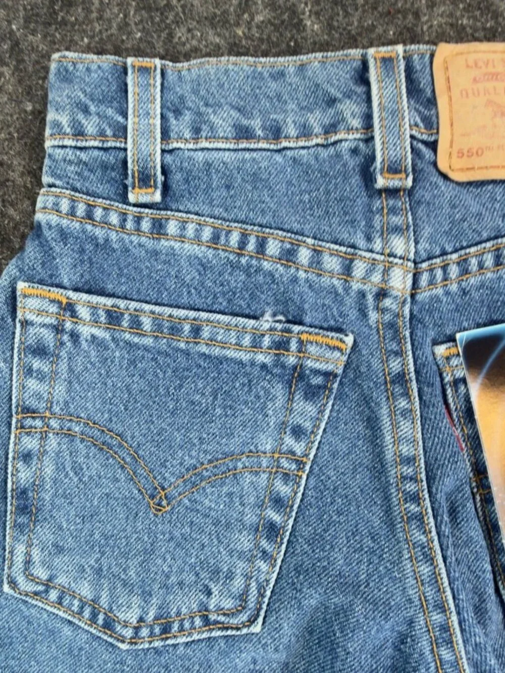 Levi's 550 Relaxed Fit Shorts Boys 10 Slim Blue Denim Vintage 90s New With Tags